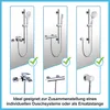 JOHO Colonna Doccia Asta Doccia 70cm in Acciaio Inox, Set Anteprima dell’immagine prodotto 6
