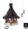 KADAX Mangeoire pour oiseaux à suspendre, mangeoire en bois Voir les images du produit 3