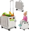 Jayseuw Chariot à provisions Pliable jusqu'à 55KG avec Voir les images du produit 8