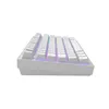 A white mechanical gaming keyboard with RGB lighting is shown from a side angle against a white background. Náhľad obrázku produktu