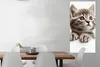 MuchoWow® Poster Katze - Grau - Tiere 60x120 cm - Produktbild-Vorschau 2