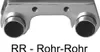 Edelstahl Look Gardinenstange Ø 20mm Wandträger 2-läufig Produktbild-Vorschau 4