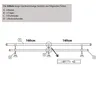 Diagram showing the parts and assembly of a curtain rod. Anteprima dell’immagine prodotto