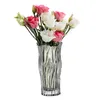 Klare Glasvase, Kristall, dekorative Blumenvase, floraler Produktbild-Vorschau 2