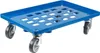 Transportroller für Euroboxen 60x40cm mit Gummiräder blau | Produktbild-Vorschau 1