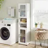 Mobile da bagno COSTWAY, mobile alto con 2 ante in vetro Anteprima dell’immagine prodotto 7