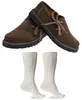 Trachtenschuhe +Trachtensocken Set Haferlschuhe wildleder Produktbild-Vorschau 2