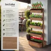Jardinière verticale FLORA en bois laqué avec toile de Voir les images du produit 2