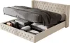 OKWISH Lit capitonné 180×200 cm hydraulique avec coffre de Voir les images du produit 10