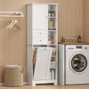 HOMCOM Badezimmerschrank Schmaler Badschrank mit 6 offenen Produktbild-Vorschau 9