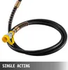 A close-up shot of a hydraulic hose with a yellow nozzle and metal fittings, set against a white background. Text at the bottom reads 'SINGLE ACTING'. Anteprima dell’immagine prodotto