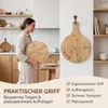 hausleben Pizzabrett 33 cm Bambus 4er Set – Rundes Produktbild-Vorschau 4