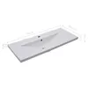 vidaXL Einbauwaschbecken 101x39,5x18,5 cm Keramik Weiß Produktbild-Vorschau 8