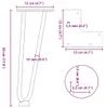 VidaXL 4012416, Metal, Czarny, Wewnętrzna, 1,2 cm, 300 mm Podgląd zdjęcia produktu 7