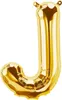 Palloncino in foil con lettera J, color oro, 40 cm circa, Anteprima dell’immagine prodotto 1