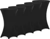 A row of five black stretch table covers for high cocktail tables. Anteprima dell’immagine prodotto