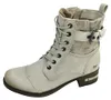 Stivali da donna Mustang, modello stringato, colore bianco, Anteprima dell’immagine prodotto 3