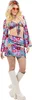 Fever - "60s" Hippie Regenbogen-Kostüm für Damen SM3463 Produktbild-Vorschau 3