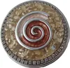 Brosche Magnet Magnetbrosche Silber Beige Strass 4,5cm Produktbild-Vorschau 1