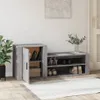 A shoe cabinet and shoe rack in a hallway with a plant and a rug. Produktbild-Vorschau