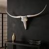 FineBuy Bull Geweih L Wanddekoration 125cm breit Alu Produktbild-Vorschau 2