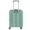 A green trolley suitcase with a retractable handle and wheels, shown from the back. Anteprima dell’immagine prodotto