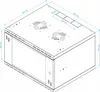 Serverschrank 19" 6U, 450mm, Glastür, grau Voir les images du produit 11