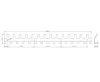 Technical drawing of a coat rack with dimensions indicated. Produktbild-Vorschau
