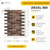 AMK Fassadenpaneel 300 Mix-Braun, 1250 x 995 mm, Ziegel 250 x 65 mm Produktbild-Vorschau