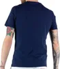 Herren Kurzarm-T-Shirt Blau aus Baumwolle mit Stickerei Produktbild-Vorschau 4