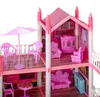 Puppenhaus rosa DIY 4 Ebenen von Möbeln Produktbild-Vorschau 11