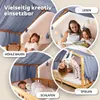 Musselin Hausbett Himmel Kinderzimmer Baumwolle mit Gold Produktbild-Vorschau 3