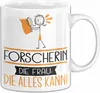Forscherin Geschenk Tasse Becher Die Frau Die Allen Kann Produktbild-Vorschau 1