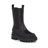 A studio shot of a black boot. Voir les images du produit