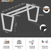 A diagram showing the dimensions and features of metal table legs. Anteprima dell’immagine prodotto