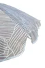 A close-up view of a beach umbrella or parasol with a brown and white striped pattern. Produktbild-Vorschau