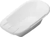 A white baby bathtub is shown from a diagonal angle against a white background. Produktbild-Vorschau