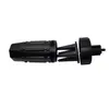 A black electrical junction box with a cap and internal prongs is shown against a white background. Produktbild-Vorschau