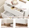 Set di 2 comodini bianchi con motivo a onde, 2 cassetti, Anteprima dell’immagine prodotto 9