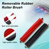 A marketing image showing two roller brushes for a vacuum cleaner, with text highlighting features. Voir les images du produit
