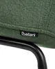 A close-up view of a green fabric chair with a black metal leg and a Beliani brand tag. Náhľad obrázku produktu