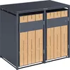 AXI Luke Mülltonnenbox Anthrazit/Holzoptik aus Metall - 2 Produktbild-Vorschau 6