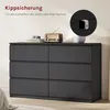 WOLTU Kommode Schwarz, mit 6 Schubladen, Moderner Produktbild-Vorschau 8