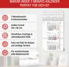 3 Monatskalender 2026 Wandkalender mit Schieber - Produktbild-Vorschau 2