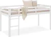 Homestyle4u Hochbett Weiß 90x200 Massivholz Kinderhochbett Produktbild-Vorschau 2