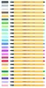 A collection of STABILO point 88 Mini fineliner pens in various colors, neatly arranged in rows. Anteprima dell’immagine prodotto