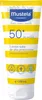 A tube of Mustela sunscreen with yellow and white stripes. Náhled obrázku produktu