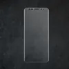 A clear screen protector for a smartphone is shown against a dark, textured background. Produktbild-Vorschau