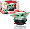 POP-Figur Star Wars Grogu mit Weihnachtsmannm&#252 tze im Produktbild-Vorschau 3