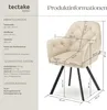 tectake® Otočné sametové křeslo Lucia čalouněné, s Náhled obrázku produktu 7